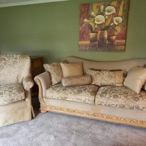 American Signature Sofa and Matching Armchair with Accent Pillows