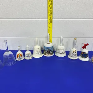 Glass and Ceramic Decorative Bells, 1980s and Later