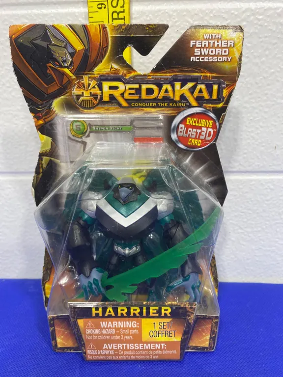 Redakai Harrier Action Figure with Feather Sword Accessory, Sealed