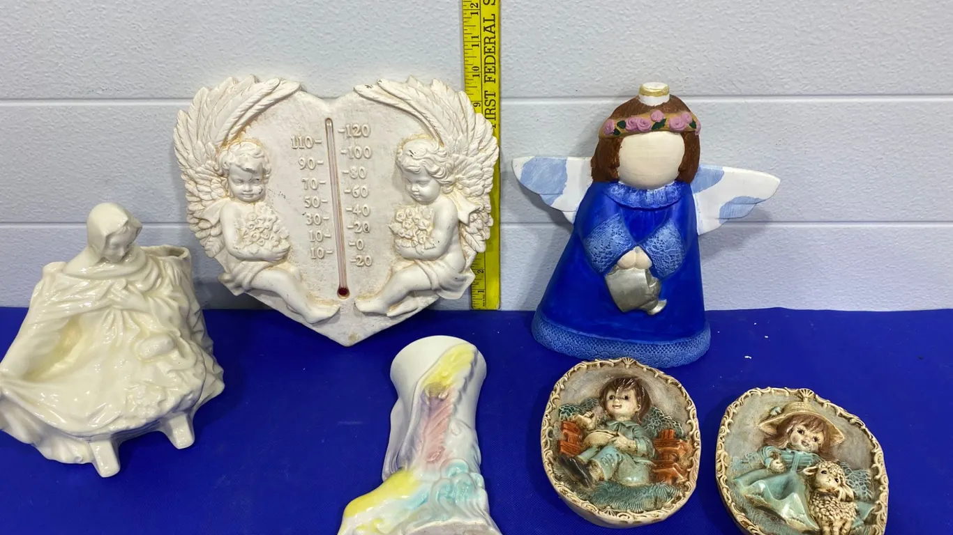 Porcelain and Ceramic Decorative Figurines and Wall Hangings