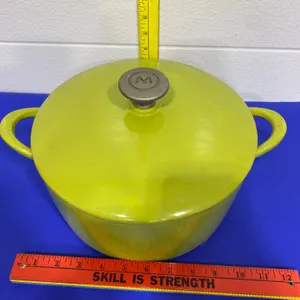 Green Enameled Cast Iron Dutch Oven with Lid