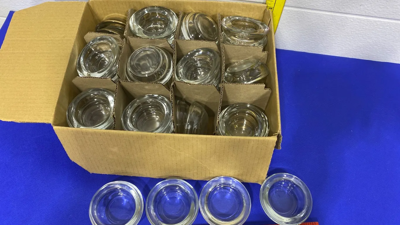 Glass Candle Holders , Mid-20th Century