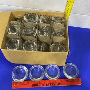Glass Candle Holders , Mid-20th Century
