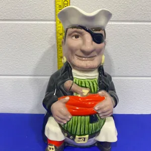 Pirate-Themed Ceramic Pitcher by N J Made, 20th Century