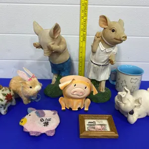 Pig and Animal Themed Figures and Decor