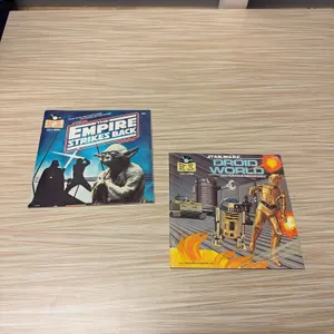 Star Wars 24 page read along book and record - the Empire strikes back / droid world, the further ad