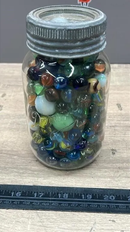 1 quart Sealer FULL of Marbles