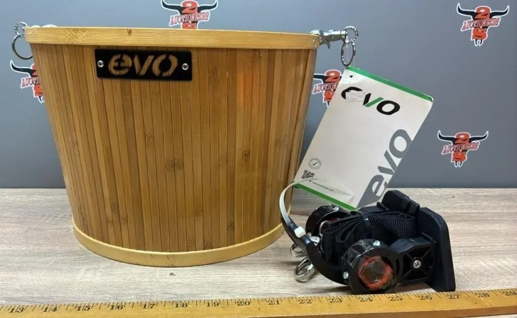 Unused EVO Bamboo Bicycle Basket & Bracket.