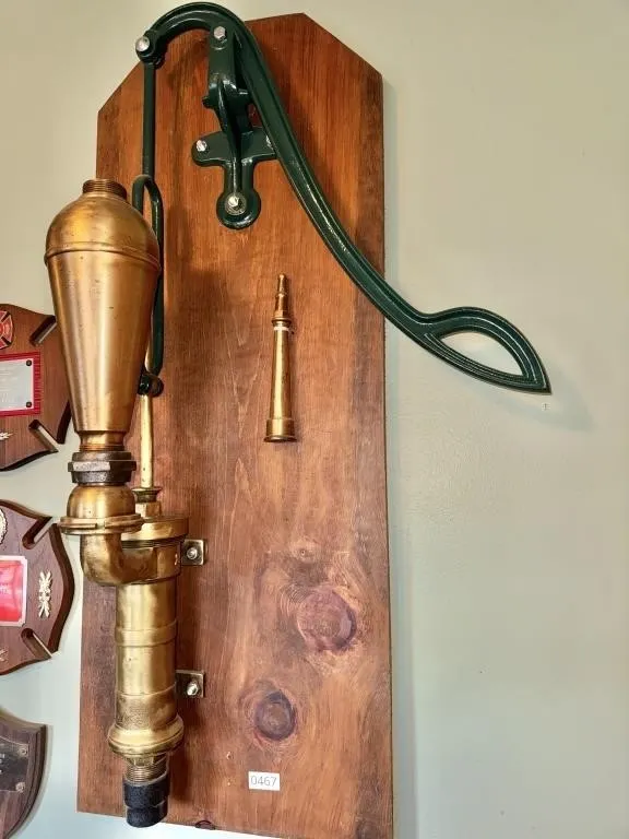 Antique Fire Truck (?) Brass Water Pump