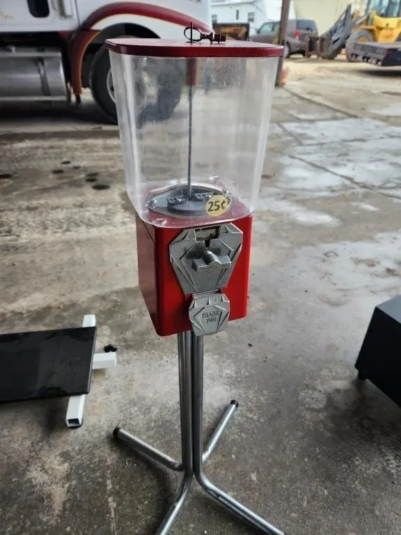 Gumball machine on stand with keys