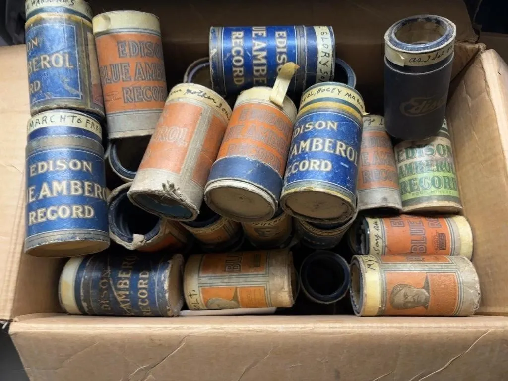 Edison Blue Amberol Cylinder Records Lot