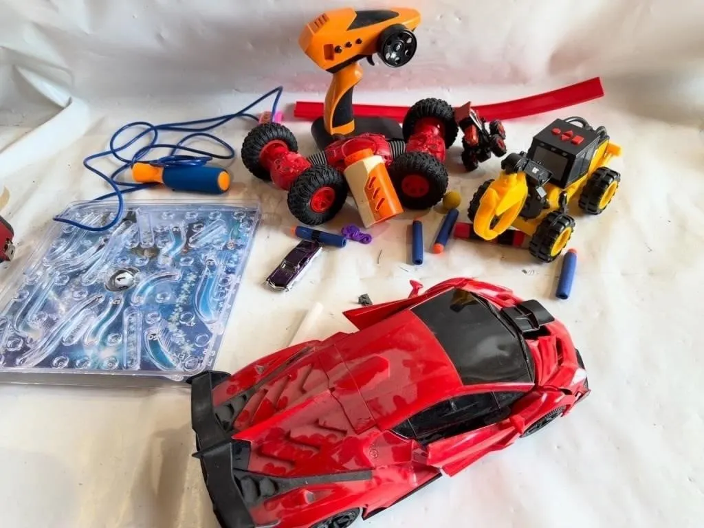 Toy Vehicle Lot - RC Car, Transformer, Loader &