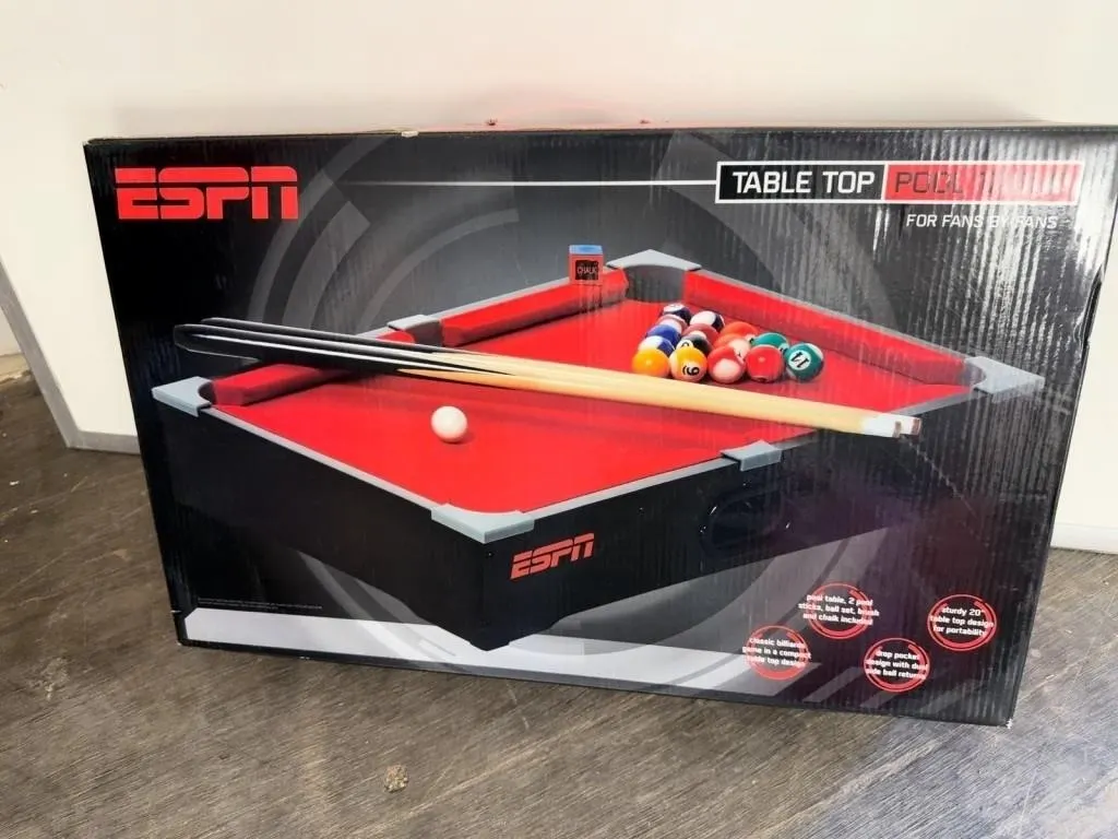 ESPN 20in Table Top Pool Table Set