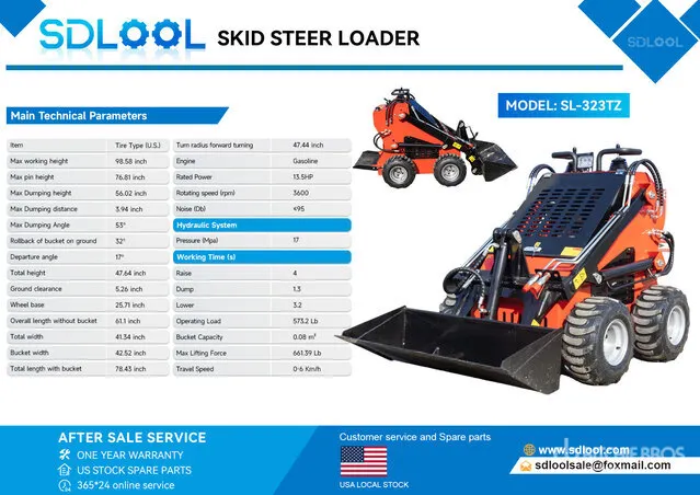 2027 SDLOOL SL-323TZ Mini Skid Steer Loader (Unused)