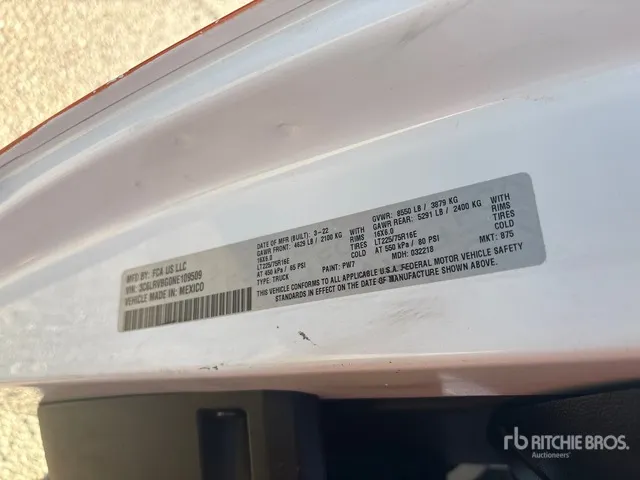 2022 Ram Promaster 1500 Cargo Van
