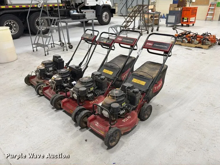 (4) Toro push mowers
