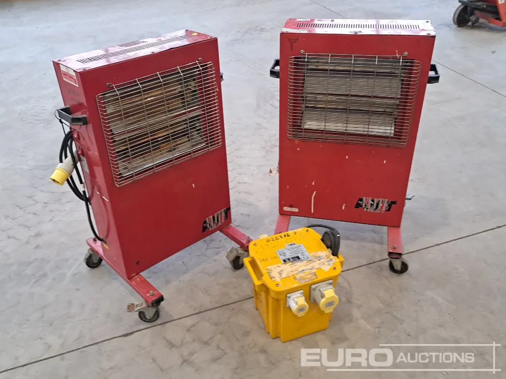110 Volt Halogen Electric Space Heater (2 of) & 5Kva 110 Volt Transformer