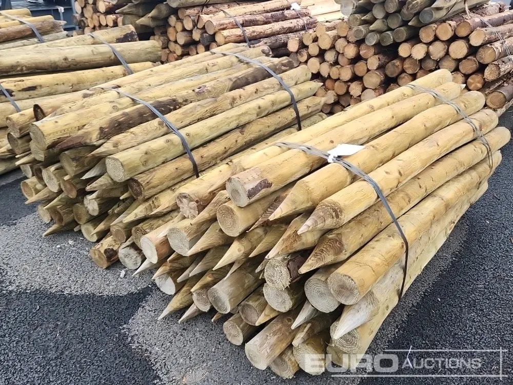Unused Bundle of Timber Posts (2 of)