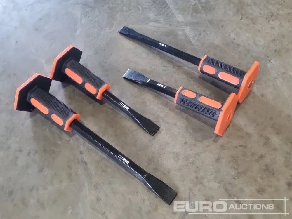 Unused Solid X Hand Chisel Set (4 of) (Orange & Black)