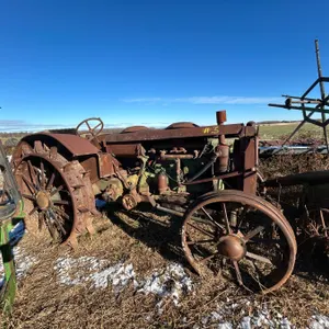 1920s Allis-Chalmers on steel, engine stuck, seized