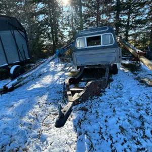 Truck box canopy frame c/w ball hitch