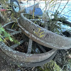 2- Spoked steel wheels