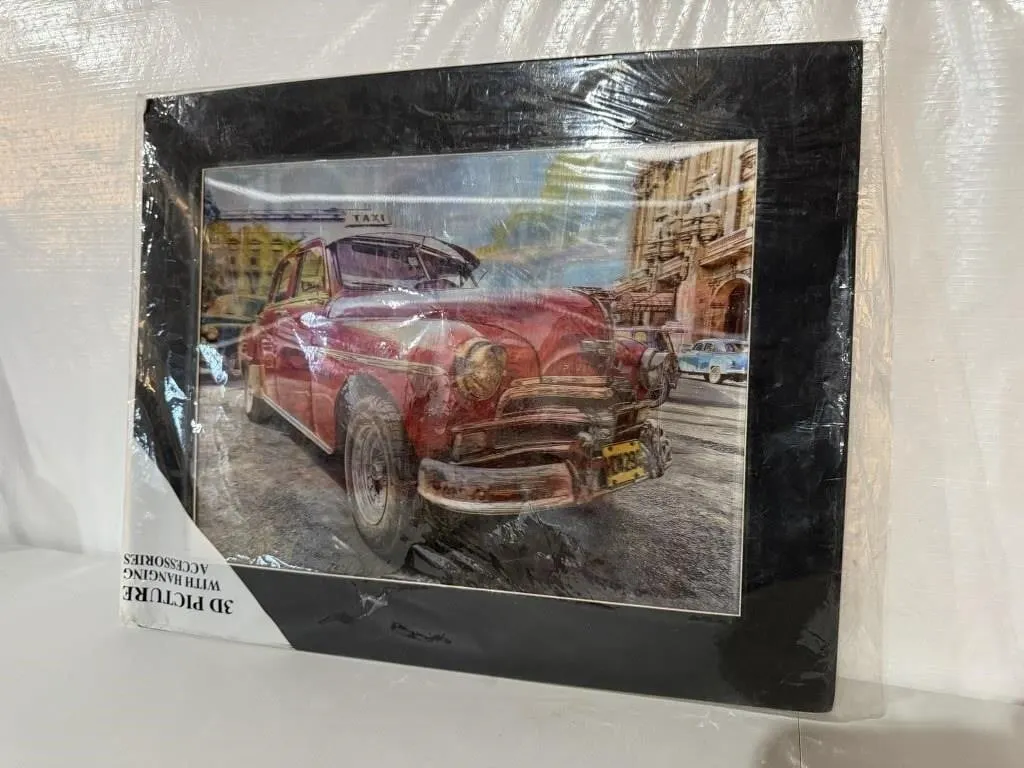 Vintage car lenticular "3D" art print