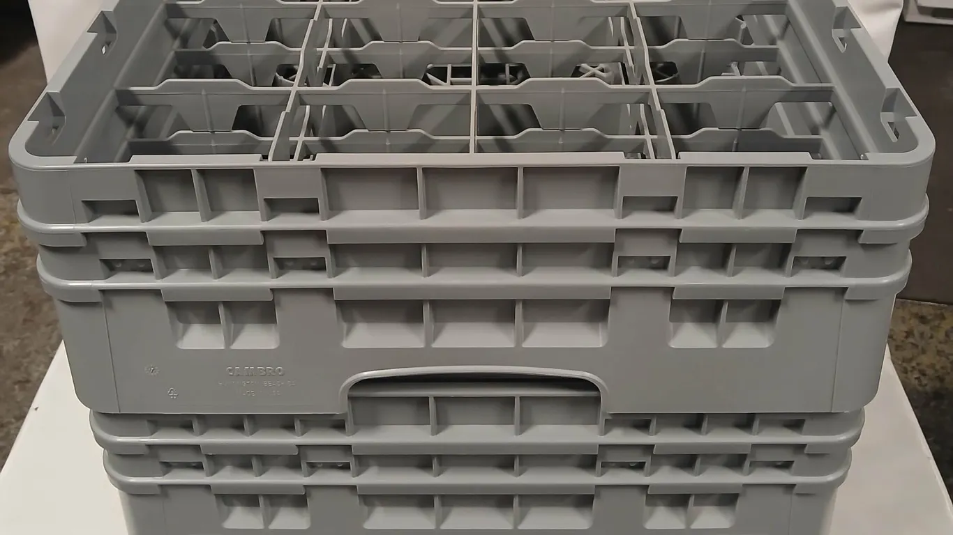 3 NEW CAMBRO 16-COMPARTMENT DISHWASHER RACK