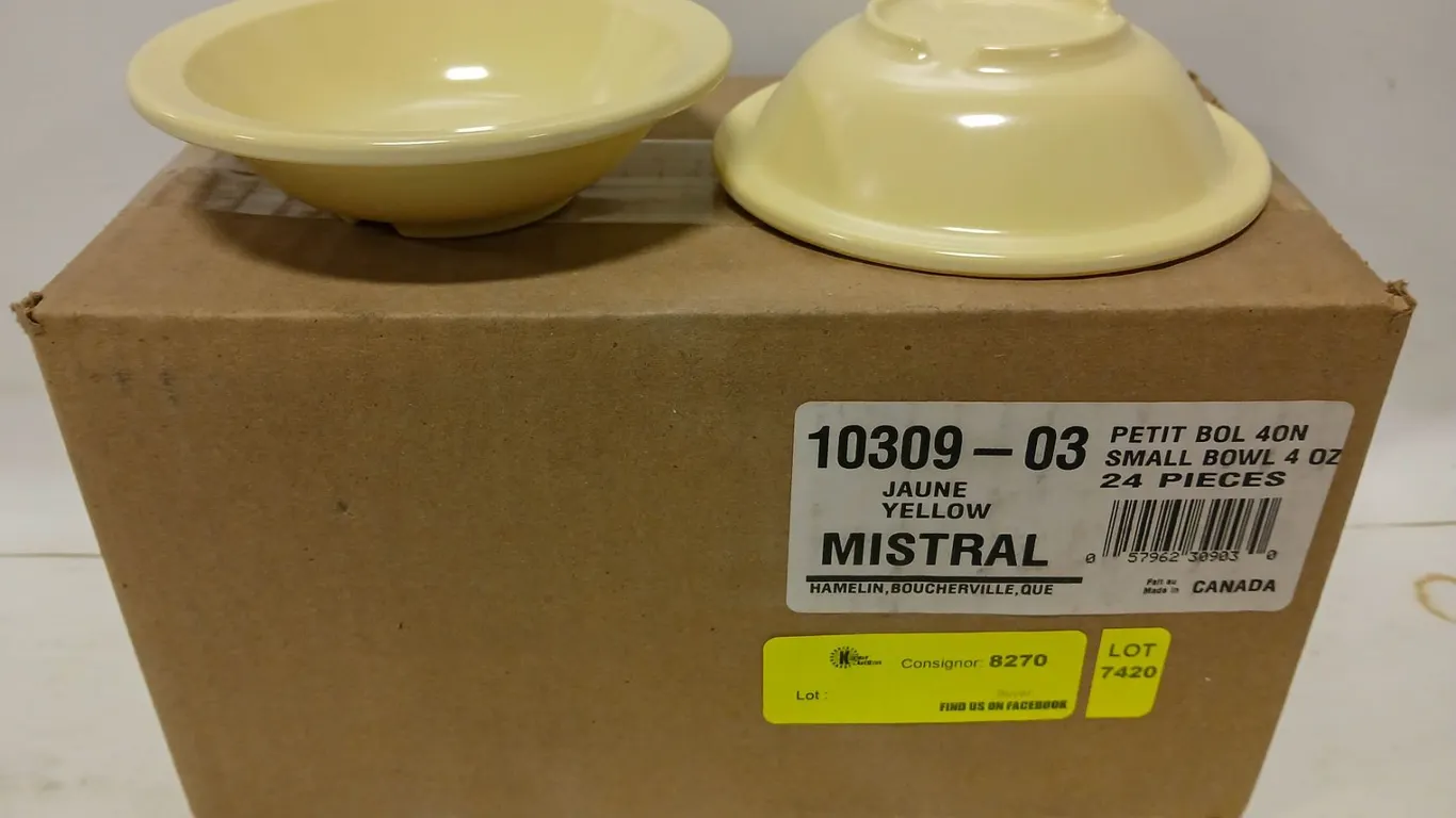 CASE OF 24 MISTRAL MELAMINE 4OZ SMALL BOWL - NEW