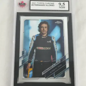 2021 Topps Chrome Formula 1 Fernando Alonso KSA 9.5 NGM Card #9