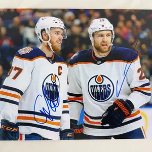 Connor McDavid & Leon Draisaitl 8x10 Signed (unverified) Photo