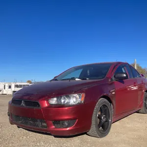 2008 Mitsubishi Lancer Red Car, VIN:  JA3AU86U08U602689