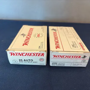 Winchester 25 Auto Cartridges