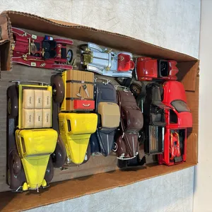 Box of Die Cast Cars & Trucks