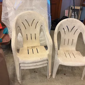 4- Plastic Patio Chairs