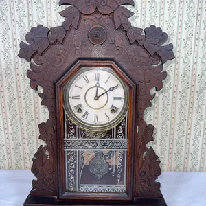 Ingraham Pressed Walnut Kitchen Clock