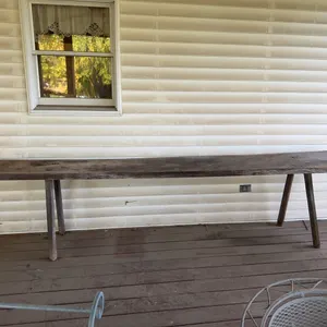 Primitive Single Board Splay Leg Work Bench