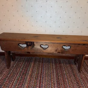 Pine Cutout Bench