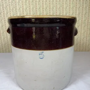 Two-Tone 5-Gallon Stoneware Crock