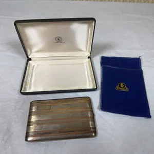 Art Deco Napier 14K Gold & Sterling Cigarette Case