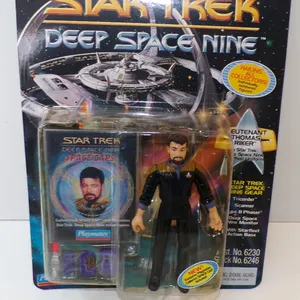 New 1994 Playmates Star Trek Deep Space Nine  Lieutenant Thomas Riker Action Figure.