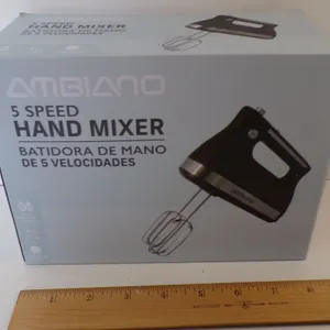NIB Ambiano 5 Speed Hand Mixer.