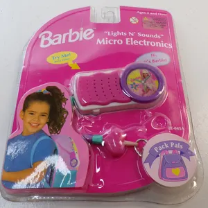 New 1999 Mattel Barbie "Lights N' Sound" Micro Electronics key chain. It talks & Lights up. May need