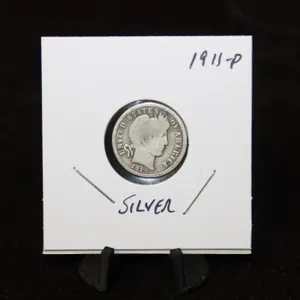 U.S. 1911-P Barber Silver Dime