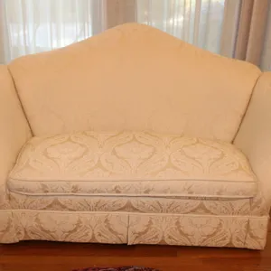 Designer Upholstery by Heirloom Damask Loveseat