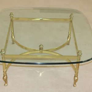 Glass & Brass Coffee Table