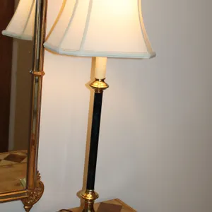 Brass & Black Buffet Lamp