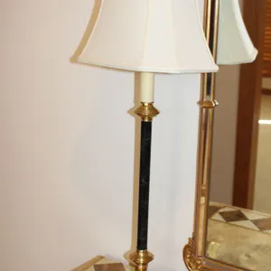 Brass & Black Buffet Lamp