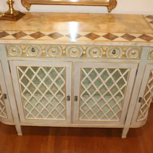 Mario Buatta Collection Marble Console Cabinet