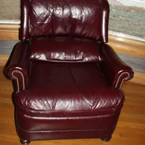 Bradington Young Burgundy Leather Recliner
